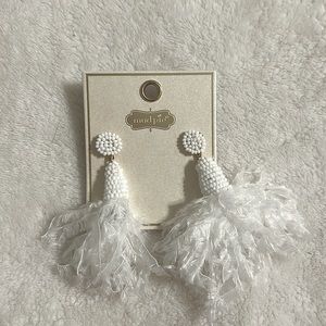 NWT Feathered and beaded earrings